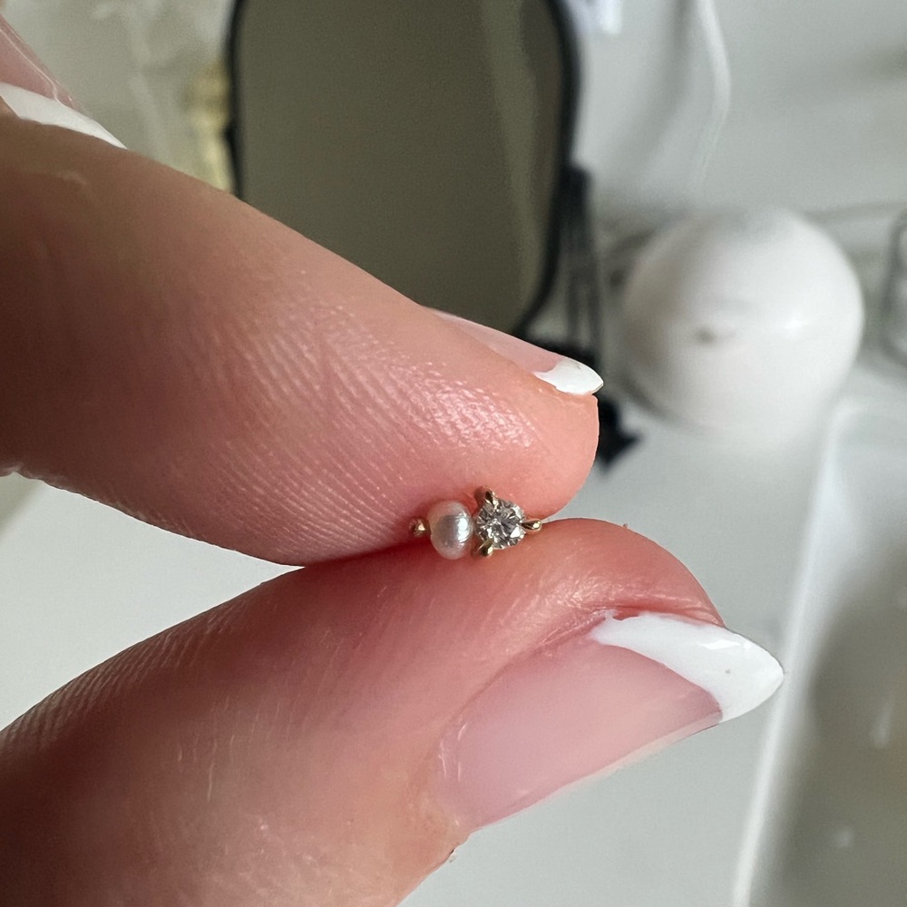 Catbird Dewdrop Flatback Stud (Single) - image 1